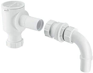 McAlpine Complete Screened Tank Overflow Connector - Extended 1̴_" R45E