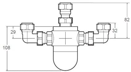 Rada 215-T3 DK Thermostatic Mixing Valve 1.0.407.06.3