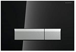 Geberit Sigma40 115.600.KR.1 Sigma40 Dual Flush Plate with Integrated Odour, Black