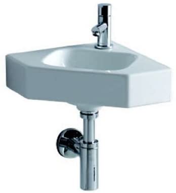 Keramag Waschbecken Eck iCon SchenkellÌÎ_nge:32,5cm weiÌÎ̪(alpin)
