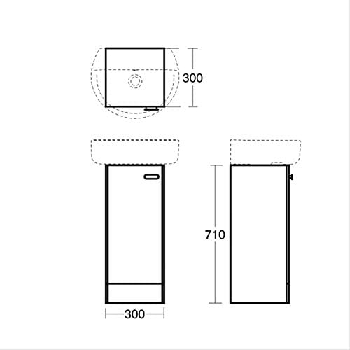 Ideal Standard E1443 Concept Floor Standing Basin Pedestal Unit