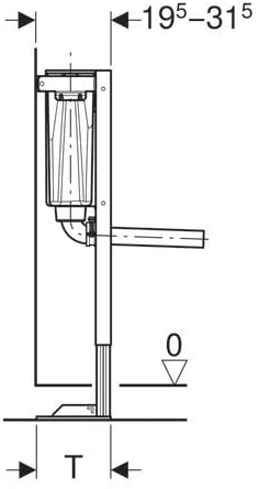 Geberit Duofix 111.207.00.2 Element for Wall-Hung WC, 79 cm, with Low-Height Furniture Cistern