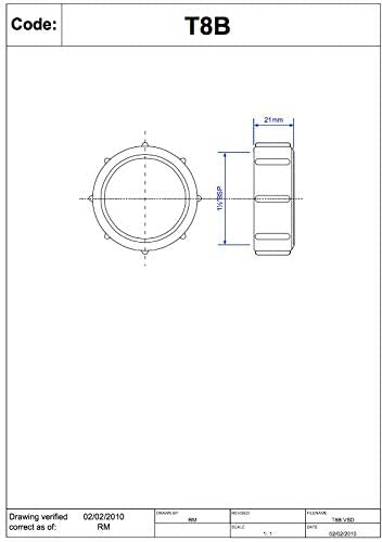 McAlpine 1̴_" BSP Compression Nut T8B