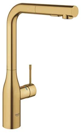 GROHE 30270GN0 | Essence Single-Lever Kitchen Mixer | Pull-Out Comfort Dual Spray | Brushed Cool Sunrise
