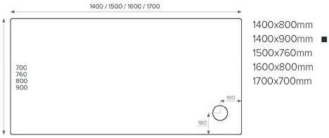 Just Trays Merlin Anti-Slip Rectangular Shower Tray
