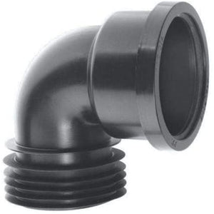 Plumbing Drain Adaptor 4" PVC Soil Clay CAST Iron Black 90 Bend McAlpine DC90-BL