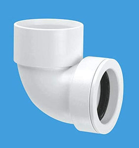 McAlpine 1 1/4‰ۡó� 90 Degree Solvent Weld Bend x 32mm Pushfit MS432SOLVENT
