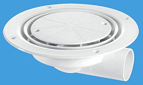 McAlpine Untrapped Gully with 1̴_" Horizontal Outlet for Sheet Flooring USG3WH