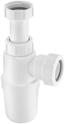 McAlpine AA10 Adjustable Inlet Slim Bottle Trap, White