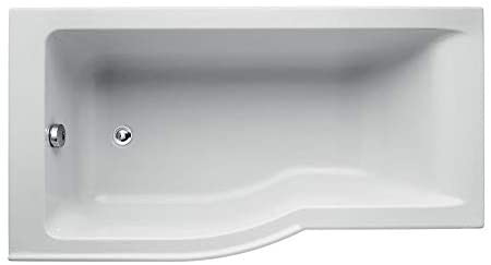 Ideal Standard E154701 Concept Air 150cm x 80cm Idealform Left Hand Shower Bath with No Tap Holes,