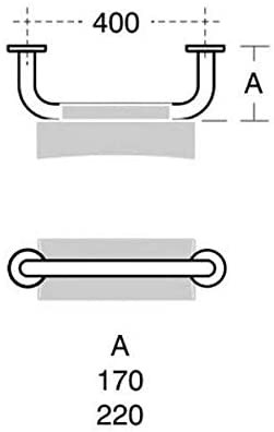 Armitage Shanks S6466AC White Contour 21 Back Support Rail and