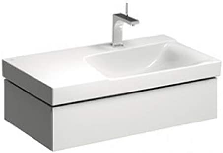 Geberit Xeno 2 Vanity unit with siphon cut-out right 500.514, 880x220x462mm, 1 drawer, colour: Greige matt lacquer - 500.514.00.1