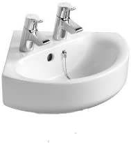 Ideal Standard E792901 White Concept Arc Wash Basin Two Tap Holes, 475