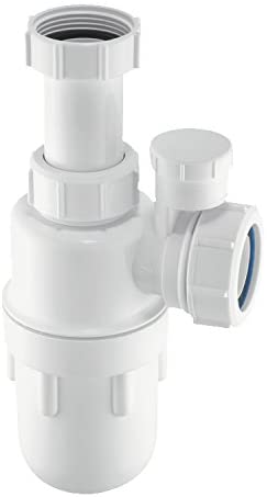 McAlpine A10AV Anti-Syphon Adjustable Inlet Bottle Trap, White