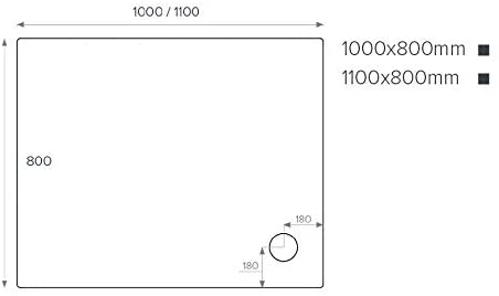 Just Trays Merlin Anti-Slip Rectangular Shower Tray