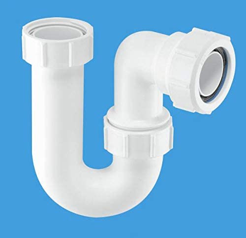 McAlpine SE10 Tubular Swivel 'P' Trap with Multifit Outlet, White