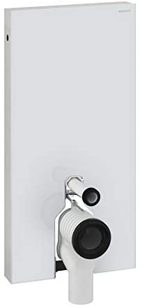 Geberit Monolith Sanitary Module for Floor Toilet, 101 cm: White Glass (131.002.SI.5)