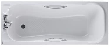 Twyford SE8520WH White Signature 1700mm 2 Tap Hole Bath (Includes