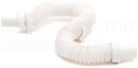 Just Trays JTFF White Flow Flexible Hose with 90 mm Diameter, Shower