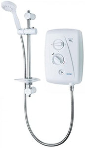Triton T80Z White & Chrome Fast Fit Electric Shower 8.5kW with 5 Spray Rub Clean Shower Head