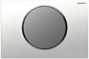 Geberit 115.908. KJ. 1åÊSigma10åÊElectronic, Battery, White/Bright Chrome
