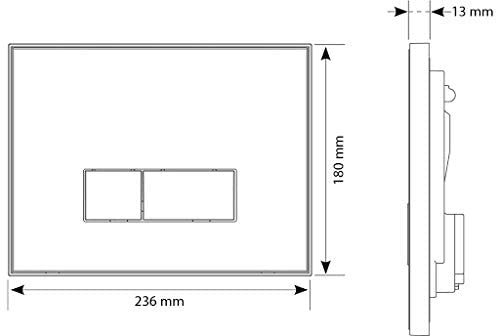 Siamp 31193410 Reflet 90 Flush Plate White/Matt Chrome
