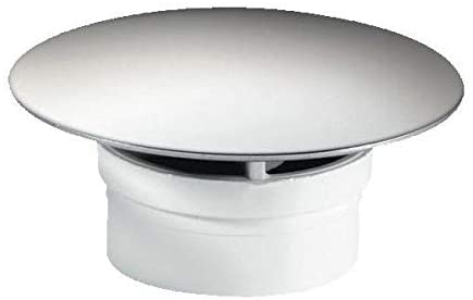 McAlpine 1̴_" Mushroom Flange for Trap 70mm CP Stainless Steel STW70SSM