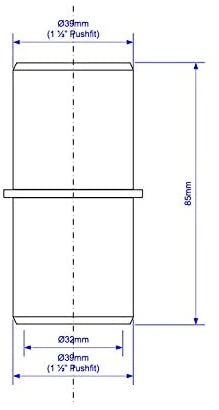 McAlpine 1å_" Pushfit Straight Overflow Connector T18