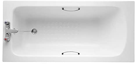 Armitage Shanks E028601 Sandringham 21 Bath 1500 x 700mm 2 Tapholes with Twin Grips & Anti Slip Bath