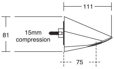 Armitage Shanks A5451AA Anti Vandal, Shower Head, Bottom Inlet Wall Fixing, Demountable
