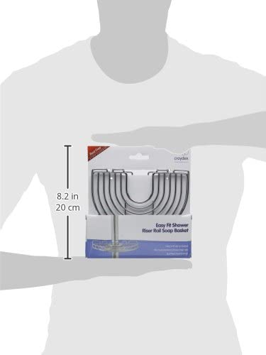 Croydex Chrome Easy to Fit Riser Rail Soap Basket Shower Dish, 5 Year Rust Free Guarantee