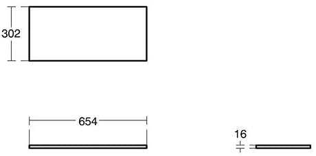 Ideal Standard E3246 Tempo 650x300x16mm Work Top