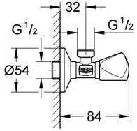 GROHE 22940000 | Mini TDL Angle Valve