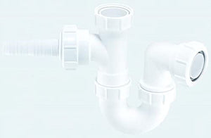 McAlpine WM2 Sink Trap with Horizontal Nozzle, White