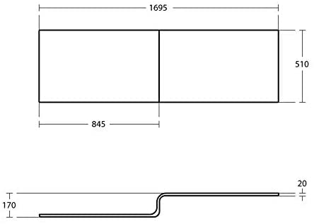 Ideal Standard E259601 Tempo Cube Shower Bath Front Panel