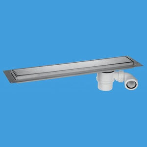 McAlpine CD600-B Brushed Stainless Steel Linear Shower Drain Suitable For Tiled Floors