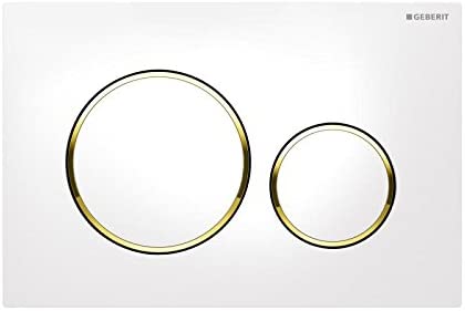 Geberit Sigma 20í«ÌÎ_Actuator Plate, Set of 1, White/Gold 115.882. KK. 1