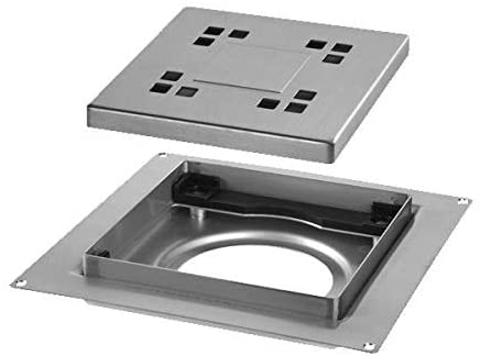 McAlpine Tile-MAC-B 150mm Square Stainless Steel Tile Drain"Mac" Design (Brushed)
