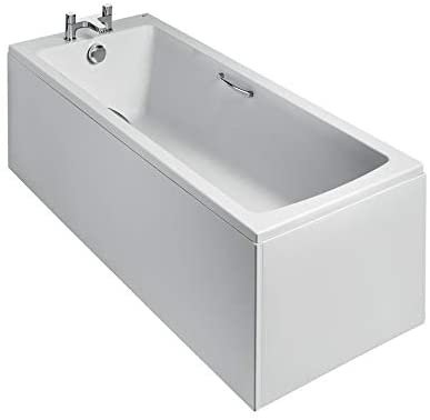 Ideal Standard E155801 Tempo 170cm x 70cm Rectangular Idealform Bath with Chrome Handgrips