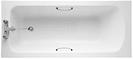 Armitage Shanks E028701 Sandringham 21 1600mm x 700mm 2 Taphole Bath with Handgrips & Tread Pattern
