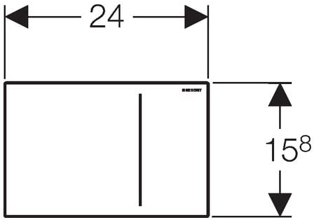 Geberit Sigma70 Flush Plate for Sigma 8cm Black Glass - Flush Bathrooms