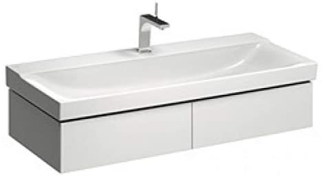 Geberit Xeno 2 Vanity unit 500.517, 1174x220x462mm, 2 drawers, colour: White high gloss lacquer - 500.517.01.1