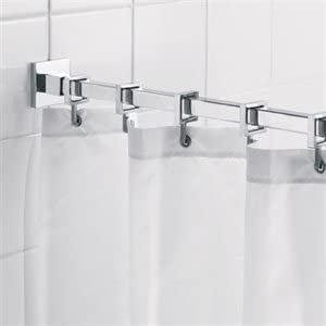 Croydex AD116441 Chrome Rods and Rails Luxury Square Rod, Bathroom