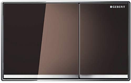 Geberit Cover Plate Omega 60í«ÌÎ_115.081í«ÌÎ_Sq. 1í«ÌÎ_Dual Flush Glass, Burnt Umber, 115081SQ1