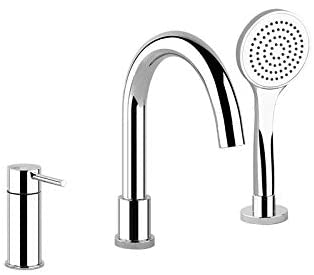 Gessi Via Tortona 18637 countertop bath tap with handshower