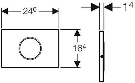 Geberit 115.908. KJ. 1åÊSigma10åÊElectronic, Battery, White/Bright Chrome