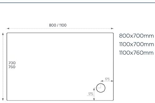 Just Trays Merlin Anti-Slip Rectangular Shower Tray