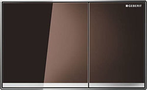 Geberit Sigma 60í«ÌÎ_Actuator Plate, Glass, Set of 1, Burnt Umber, 115.640í«ÌÎ_Sq. 1