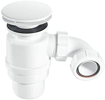 McAlpine 1̴_" 80mm Seal Resealing Shower Trap - 85mm White Plastic Mushroom STW11-M