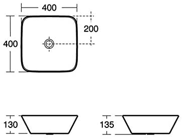 Ideal Standard E078601 Concept Air Cube 40cm Vessel Washbasin